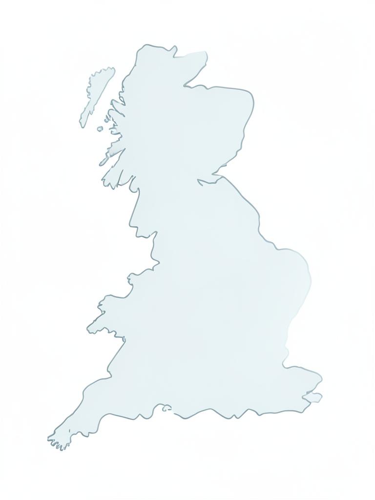 Map of Great Britain showing Diamond Skin Care clinic locations